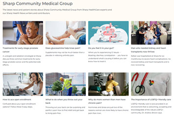 Sharp Community Medical Group in Sharp Health News